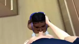 الرجل الأبيض يضاجع فتاة سوداء وعربية